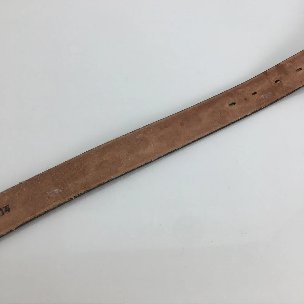 Tony Lama Western Tooled Top Grain Leather Belt Brown Unisex Size 24 Cowboy Belt